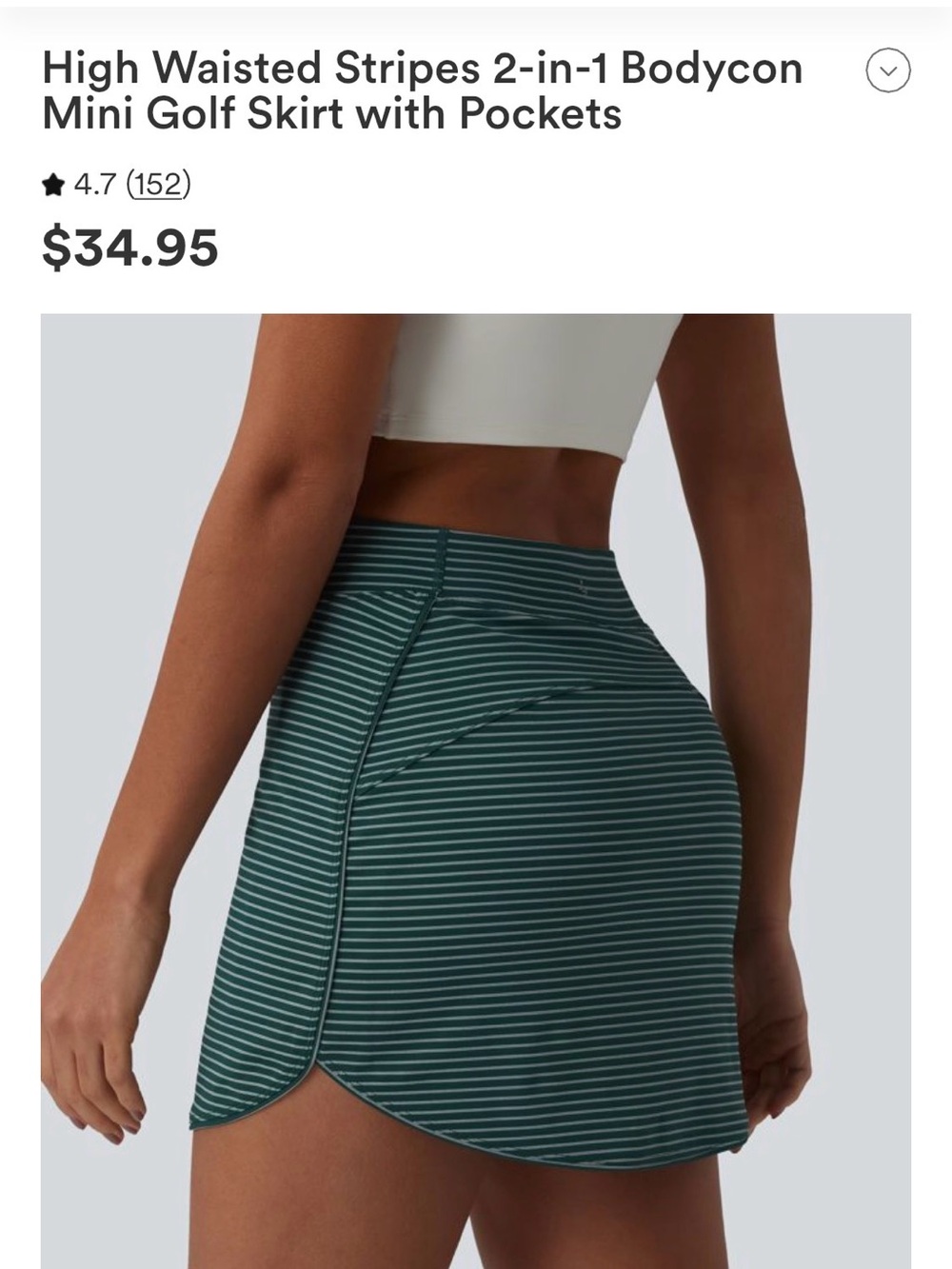 Halara high waisted golf skort